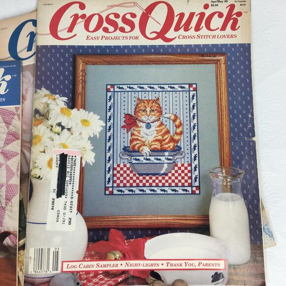 6 Back Issues Cross Quick Magazine East Projects for Cross Stitch Lovers 1988/89 - Picture 3 of 14